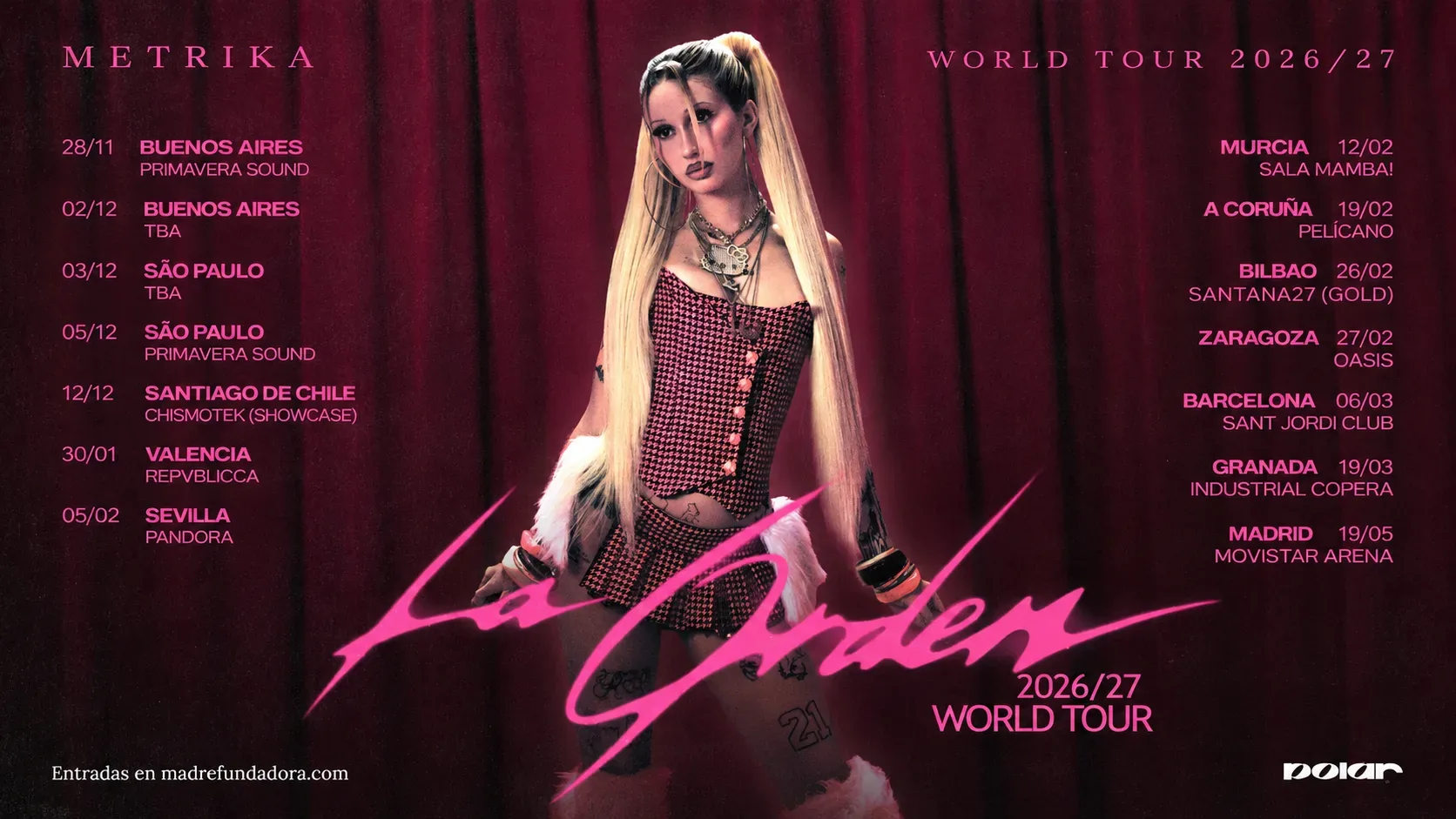 La Orden World Tour - Metrika